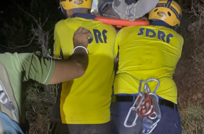  SDRF Rescues Delhi Youth Who Fell 200 Metres into Gorge Near Neergattu Waterfall