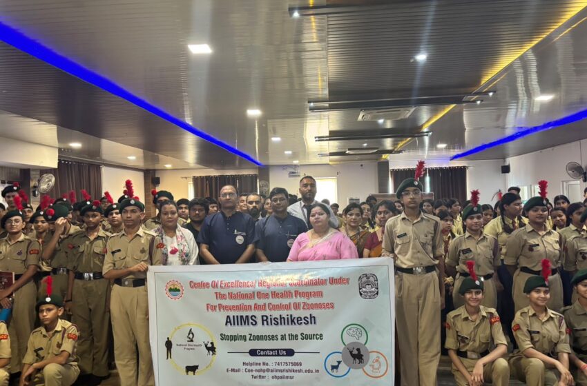  World Zoonoses Day, AIIMS Rishikesh organized an awareness program at Red Fort International School.